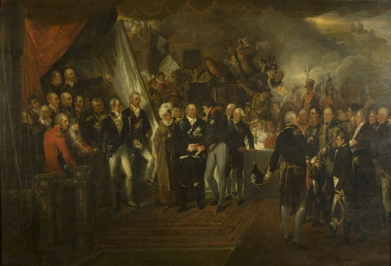 El embarque de Luis XVIII en Dover de Edward Bird