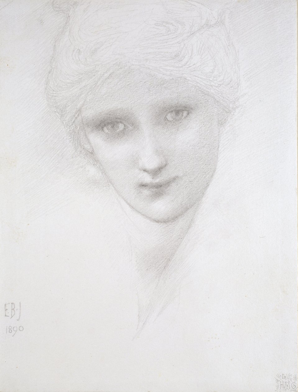 Cabeza de una mujer, 1890 de Edward Burne Jones