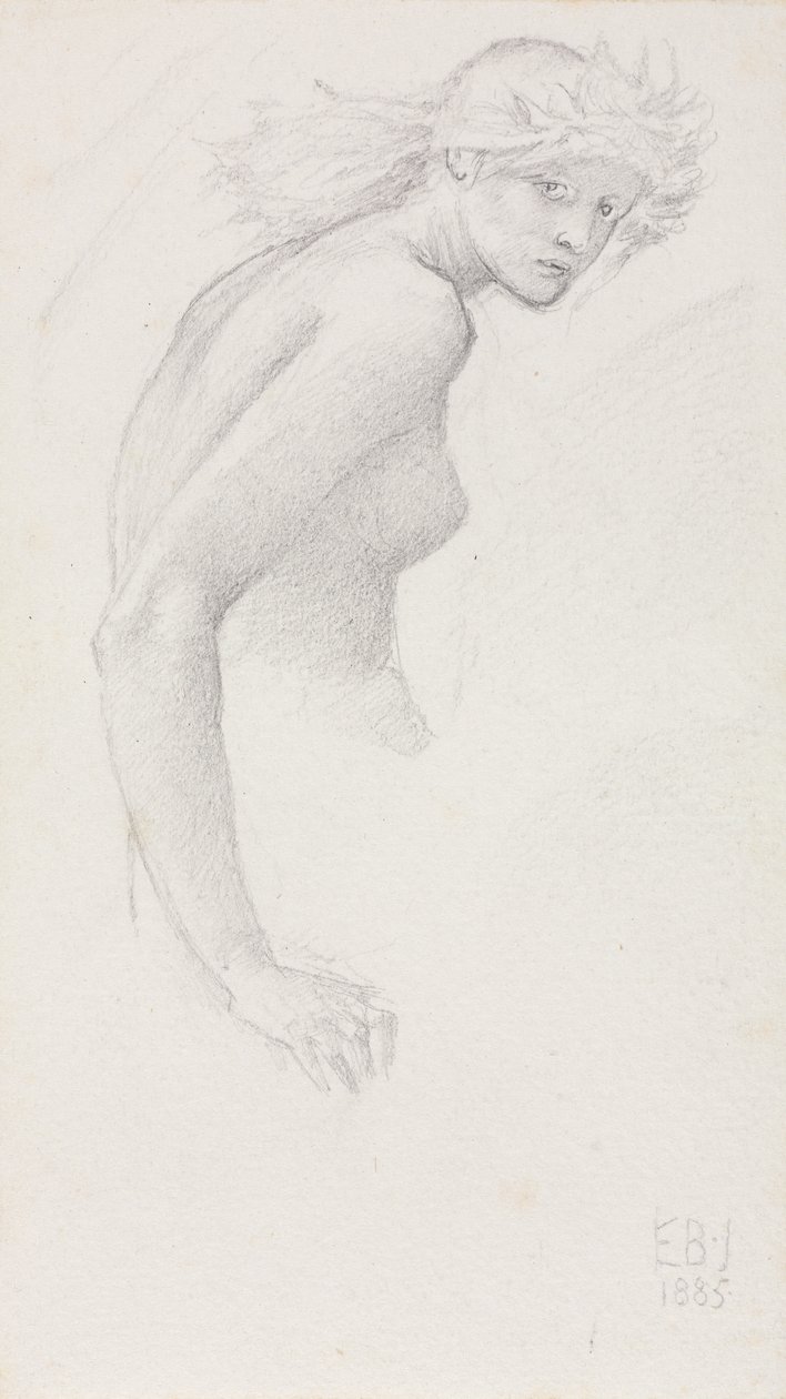 Estudio de una figura femenina, 1885 de Edward Burne Jones