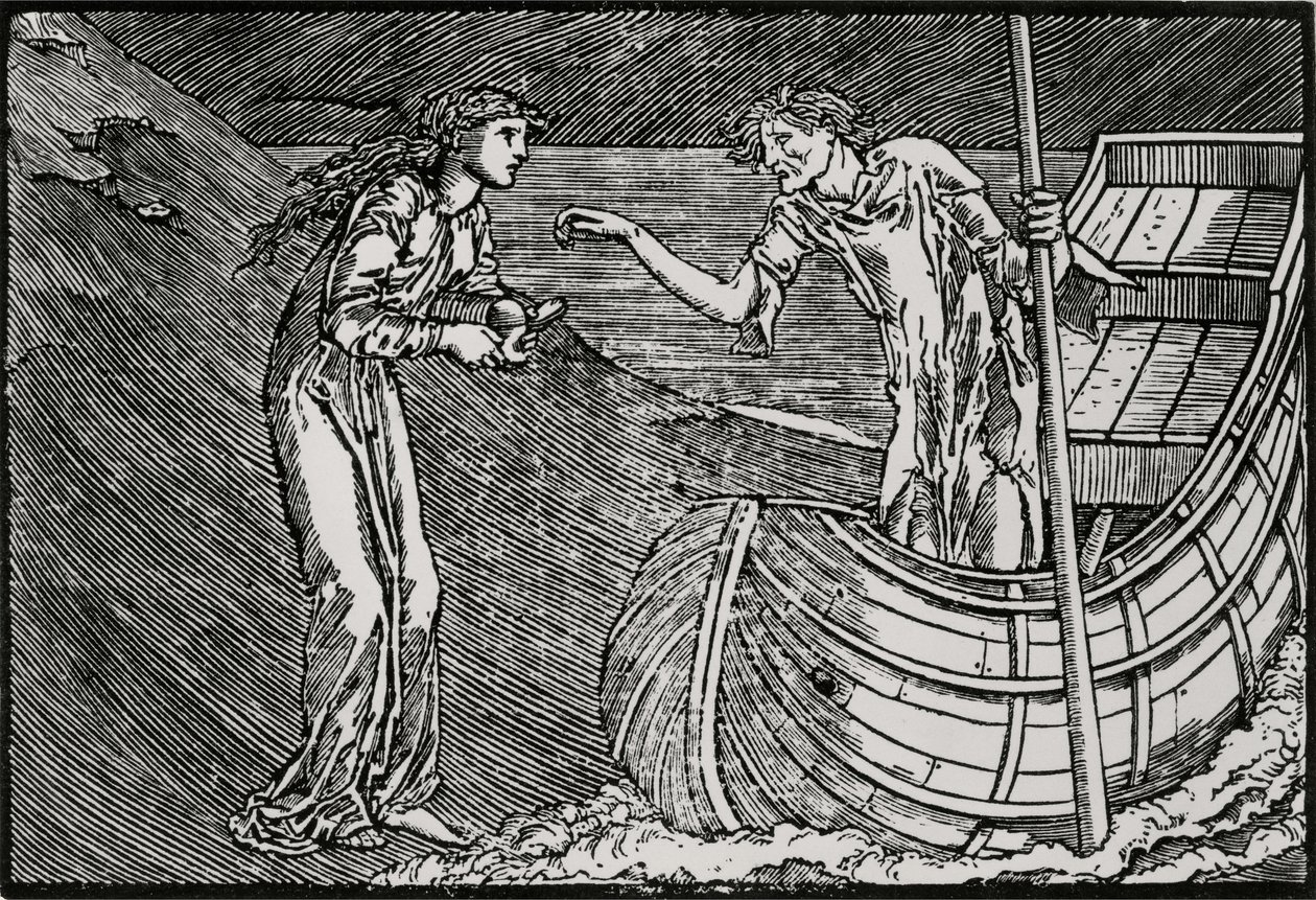 La tarifa de Caronte de Edward Coley (after) Burne Jones