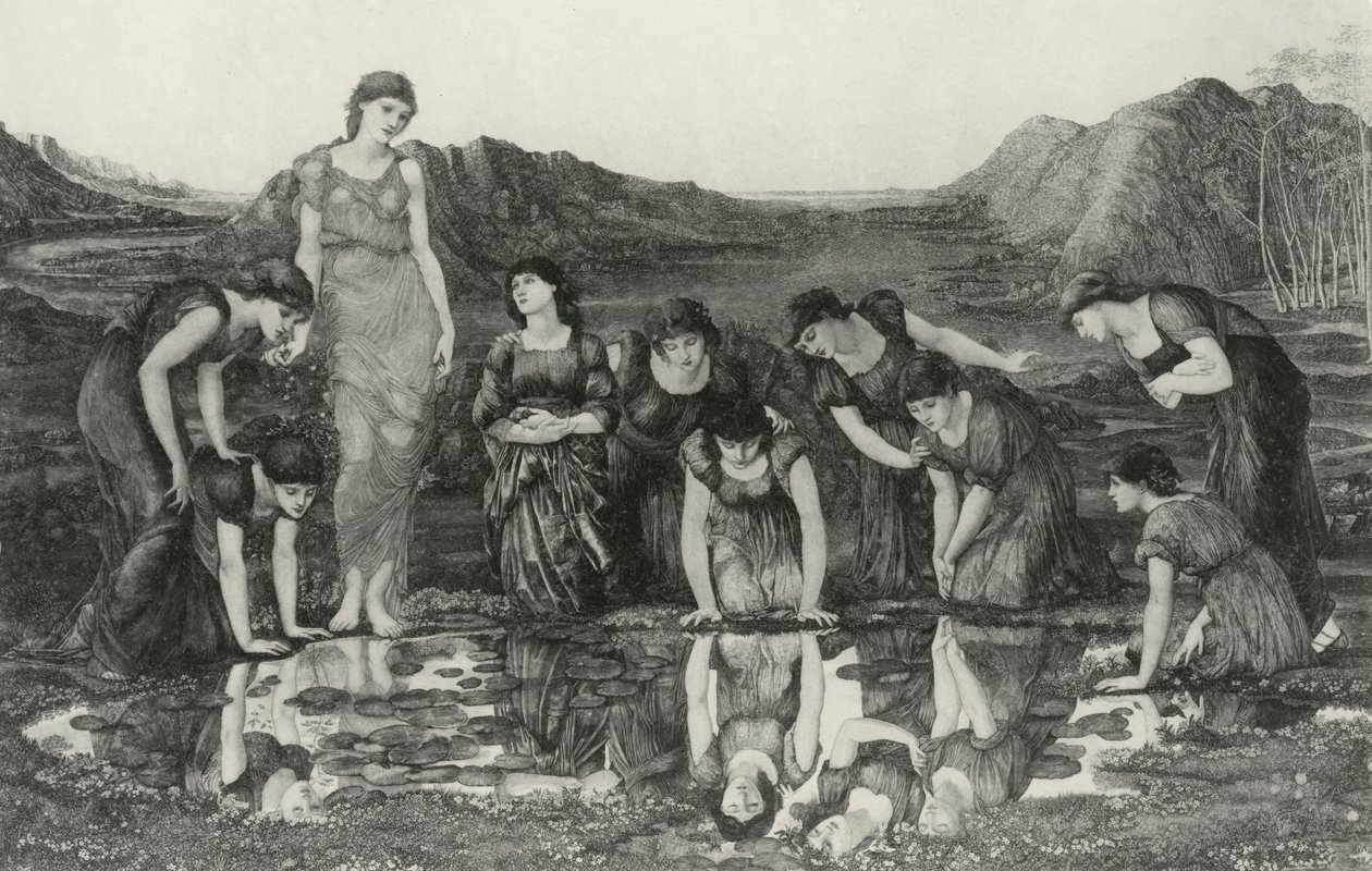 Espejo de Venus de Edward Coley (after) Burne Jones
