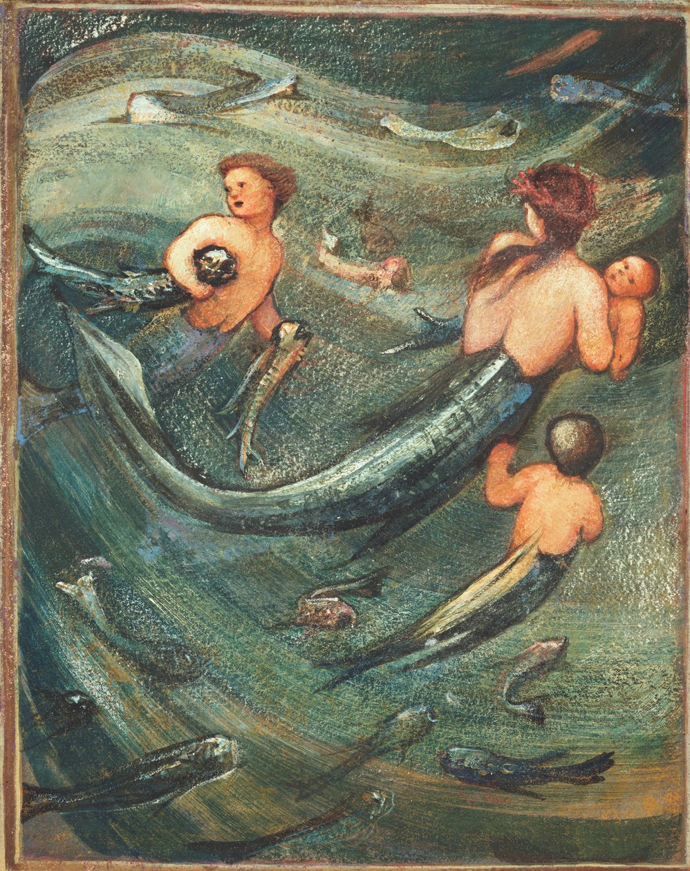Sirenas en las profundidades, 1882 de Edward Burne Jones