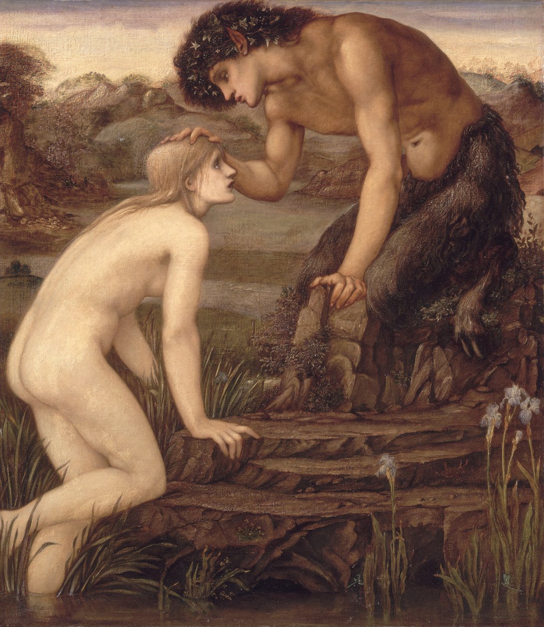 Pan y Psique, 1870s de Edward Burne Jones