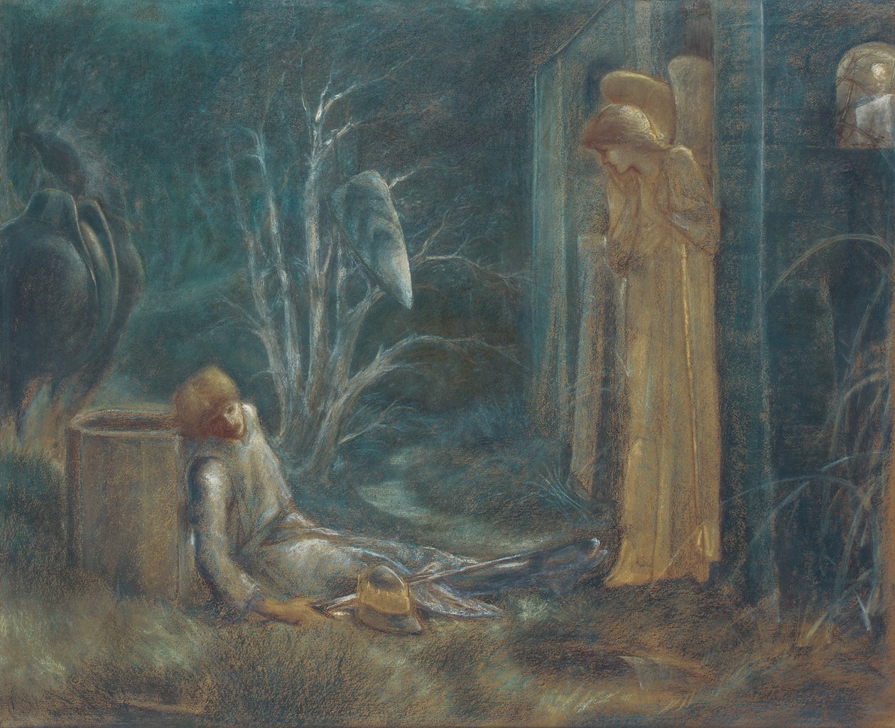 El sueño de Lancelot de Edward Burne Jones
