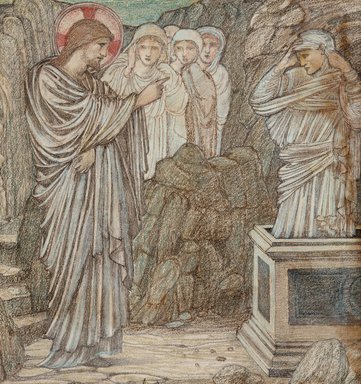 La resurrección de Lázaro de Edward Burne Jones
