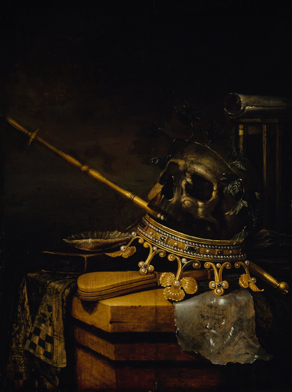 Bodegón de vanitas, 1661 de Edward Collier
