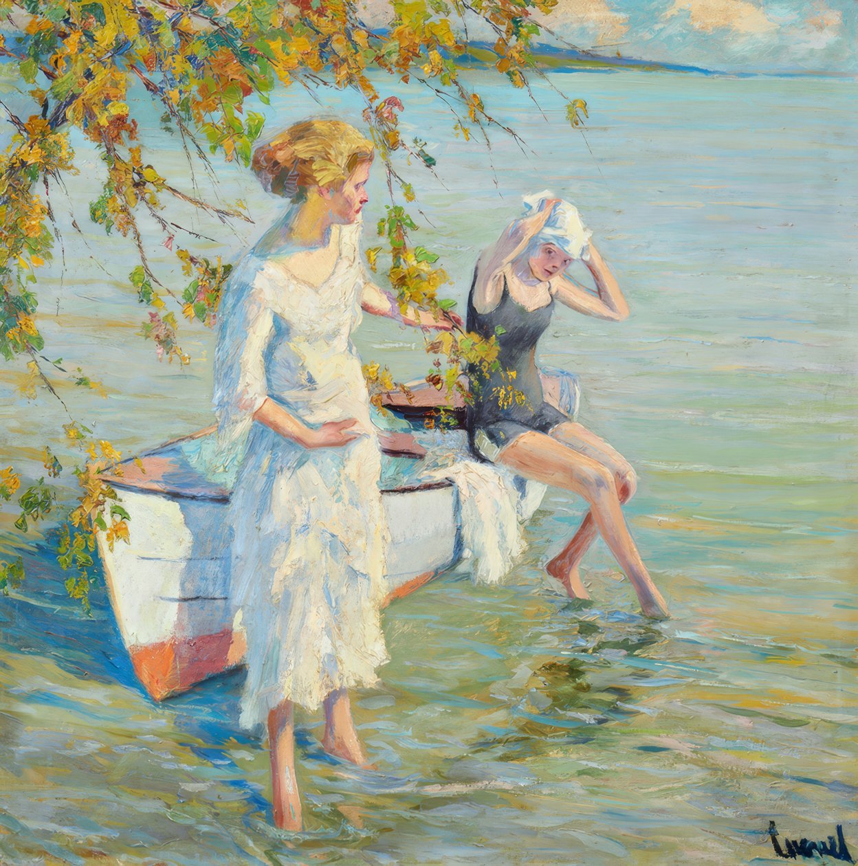 "En el lugar de baño" de Edward Cucuel