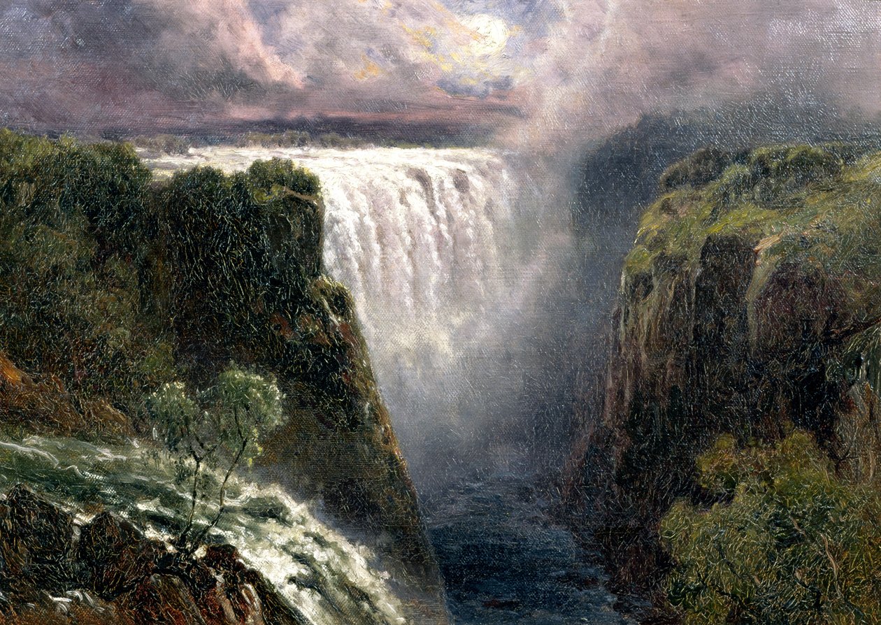 Una vista de las Cataratas Victoria de Edward Henry Holder