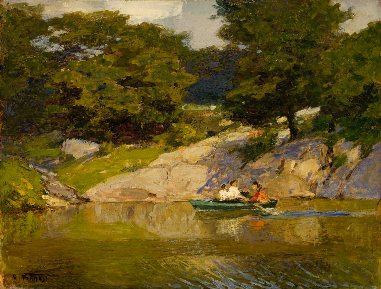 Paseo en bote en Central Park, c.1900-05 de Edward Henry Potthast