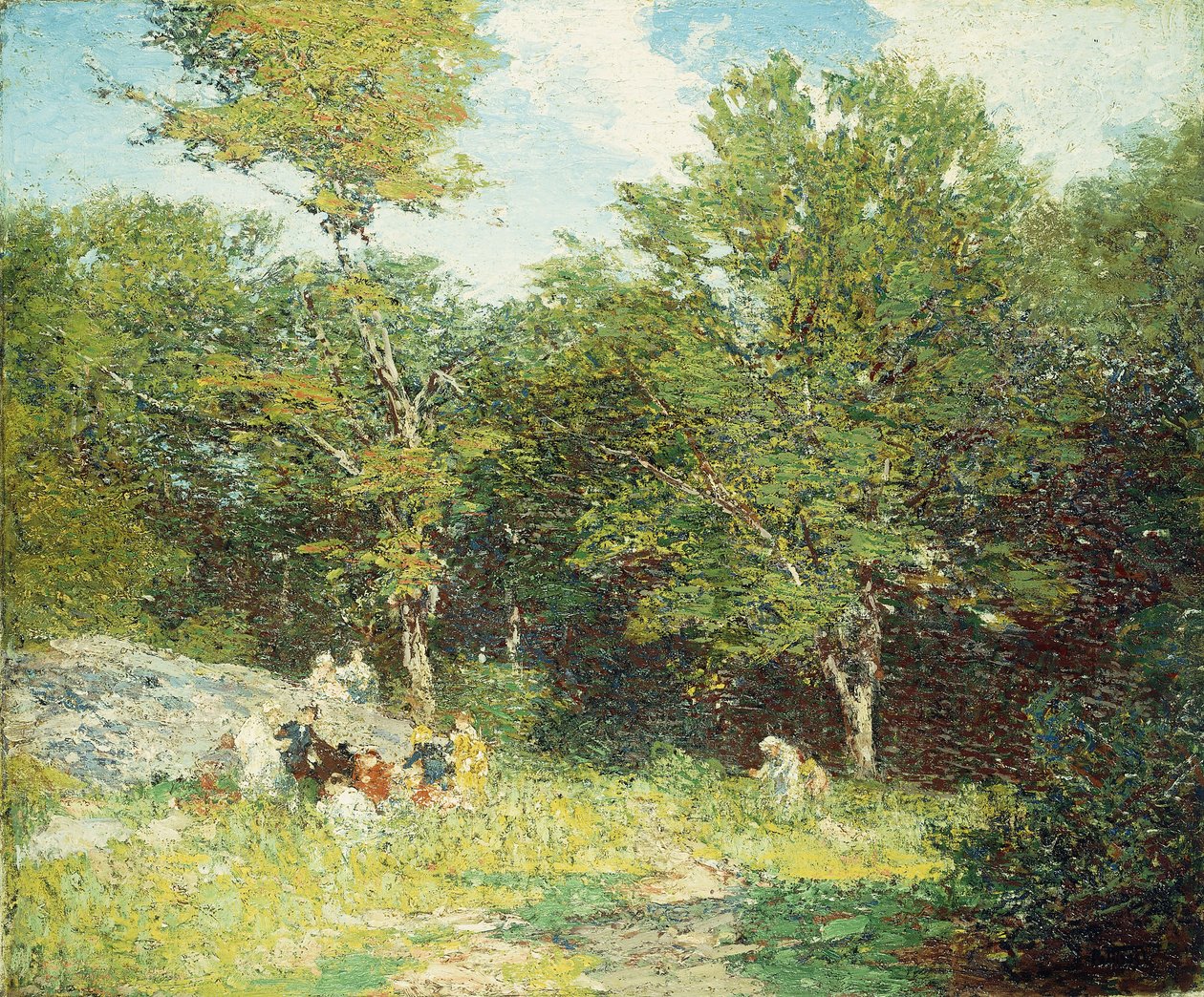 Recogiendo flores de Edward Henry Potthast