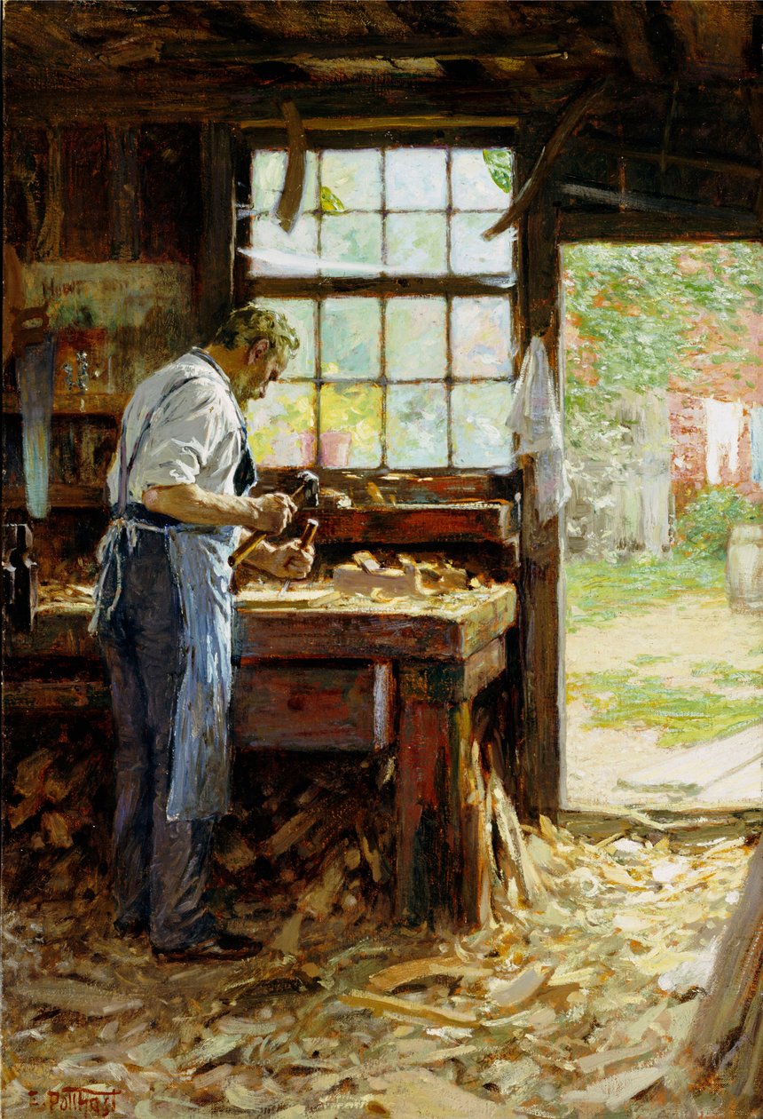 Carpintero del pueblo, 1899 de Edward Henry Potthast