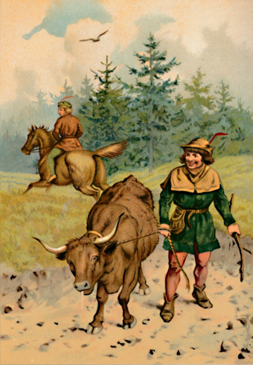 Hans y su vaca, 1901 de Edward Henry Wehnert