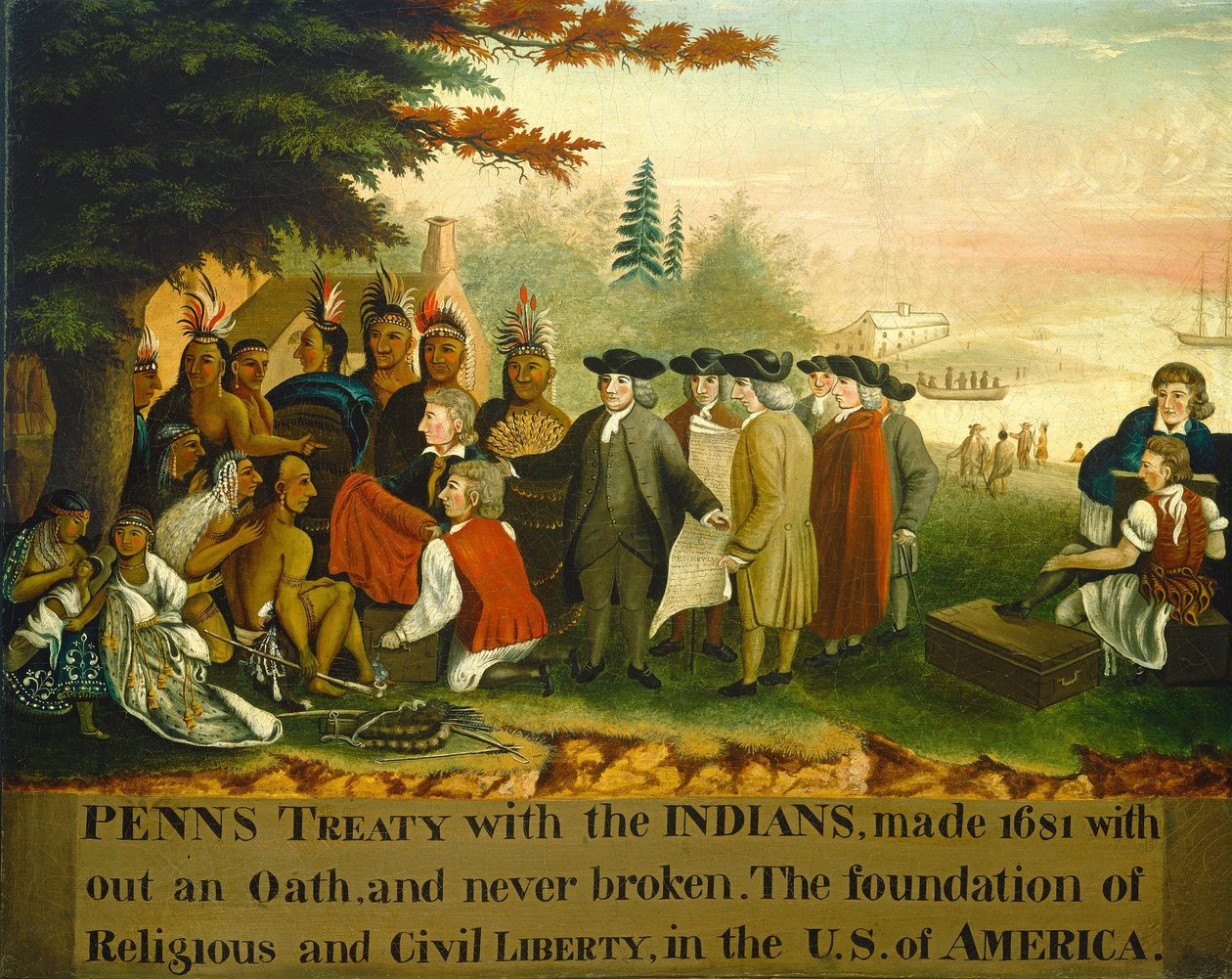 El tratado de Penn con los indios de Edward Hicks