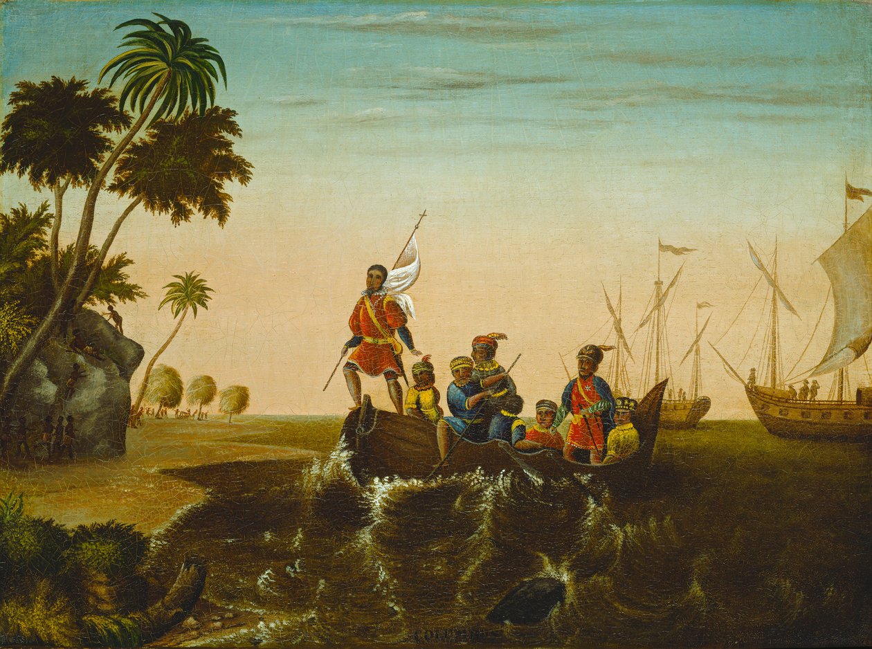 El desembarco de Colón, c.1837 de Edward Hicks