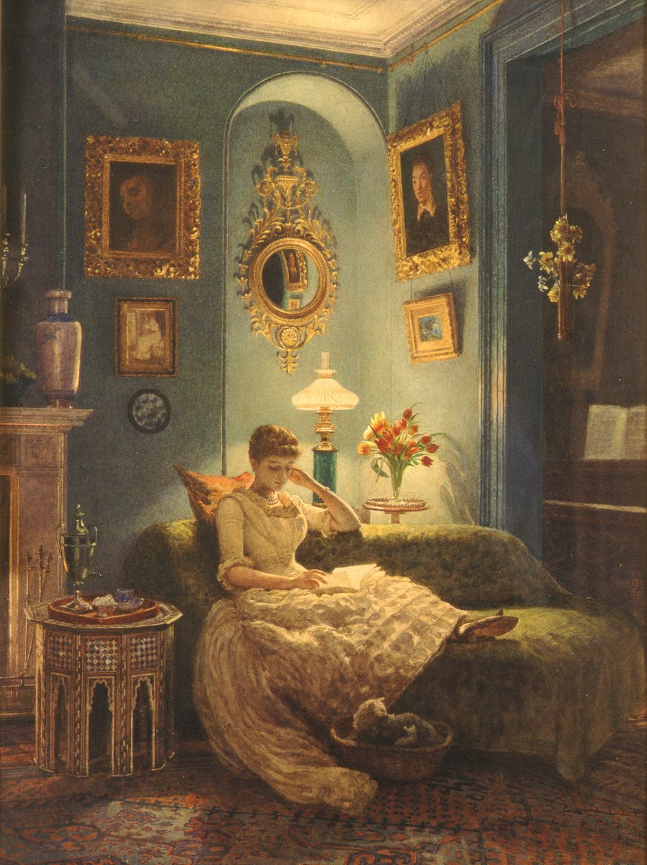 Una tarde en casa, 1888 de Edward John Poynter