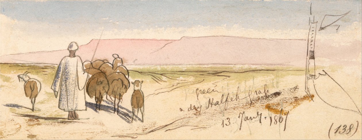 Hierba seca de Halfeh de Edward Lear