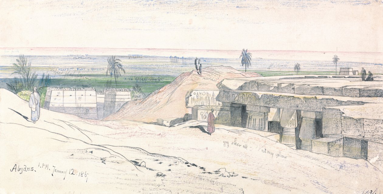 Abydos, 13:00 horas, 12 de enero de 1867 (134) de Edward Lear