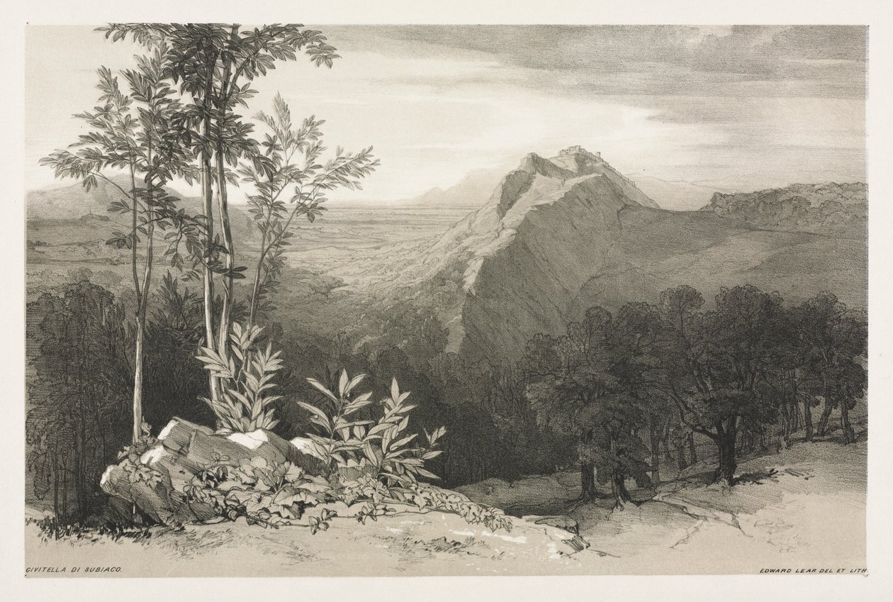 Civitella di Subiaco, c. 1840 de Edward Lear