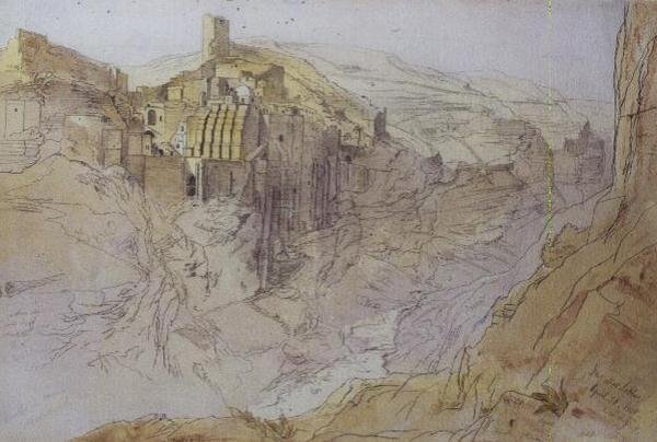 Dar Mar Sabbas, Palestina de Edward Lear