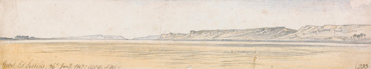 Gebel Es Silsilis de Edward Lear