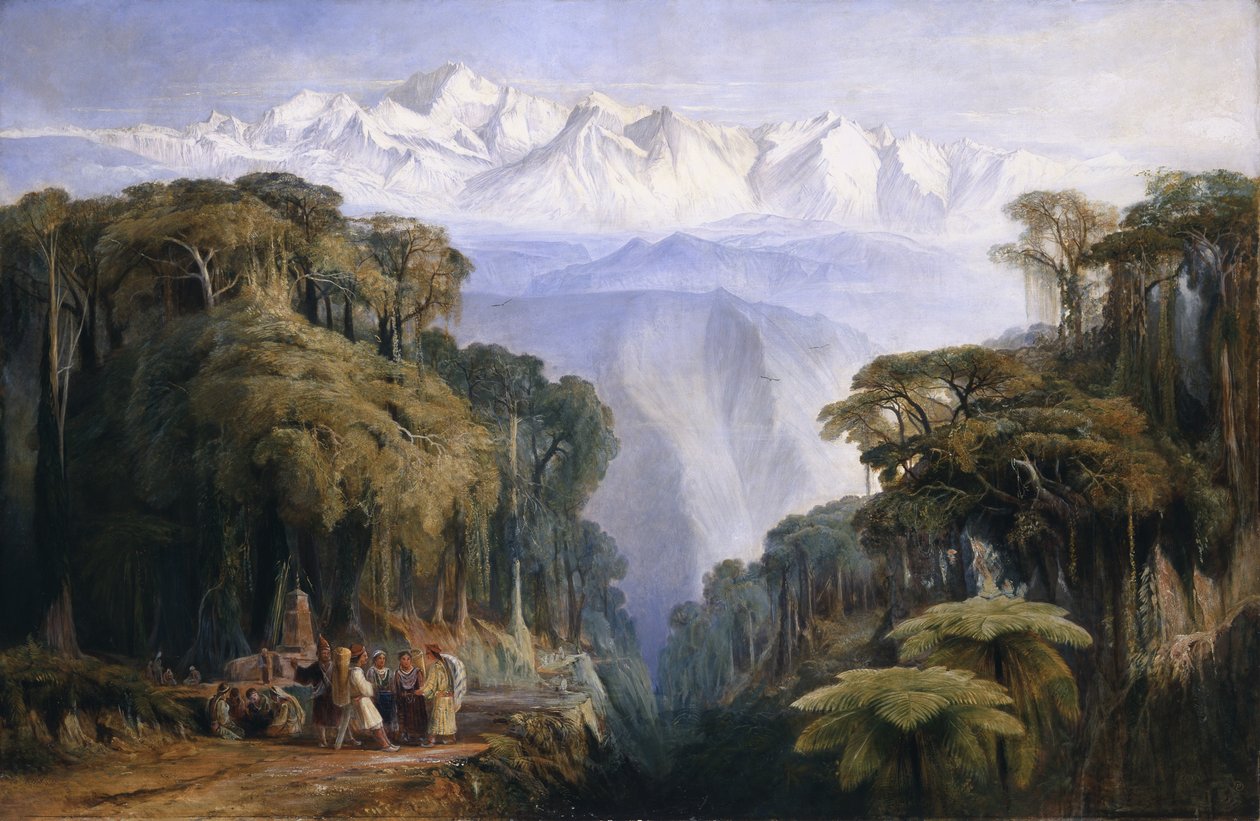 Kinchenjunga desde Darjeeling de Edward Lear