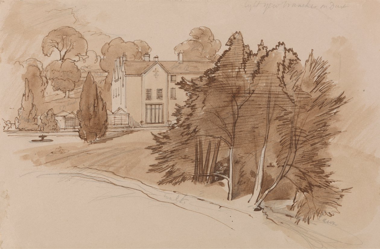 Manor (Knowsley Lane?) de Edward Lear
