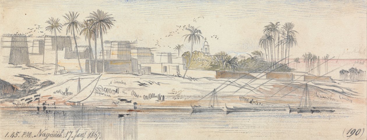 Negadeh, 13:45 h, 17 de enero de 1867 (190) de Edward Lear