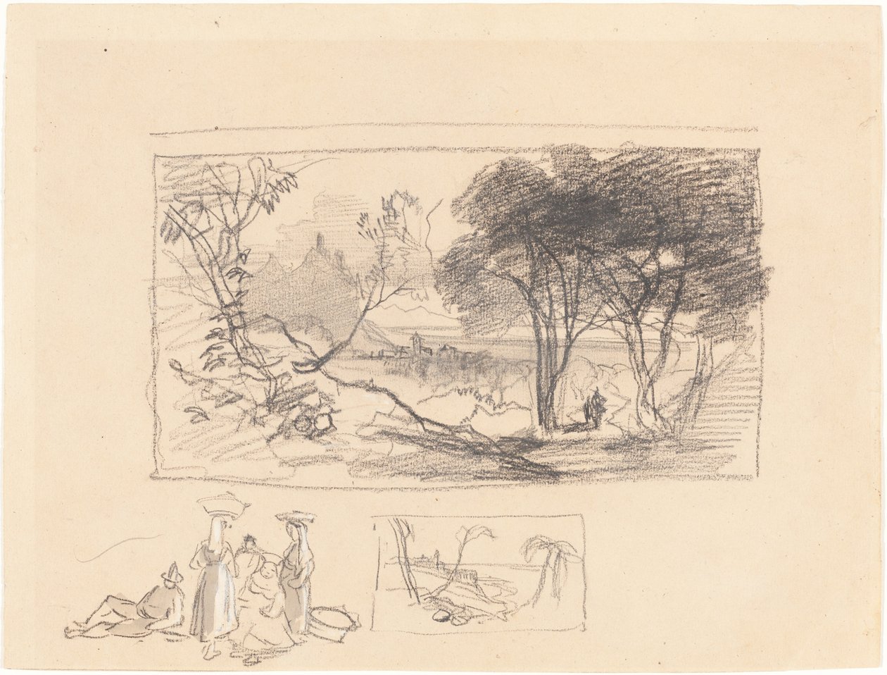 Bocetos en Italia [recto] de Edward Lear