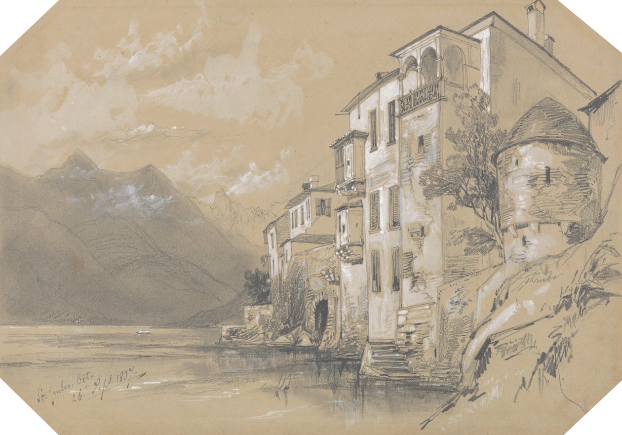 San Giulio, Orta, 26 de septiembre de 1837 de Edward Lear
