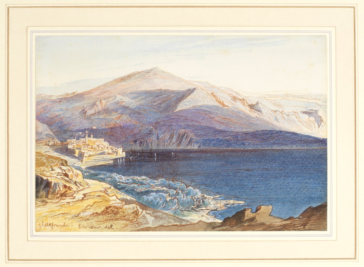 Villefranche-sur-Mer, siglo XIX de Edward Lear