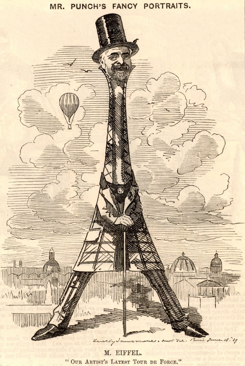 Caricatura de Gustave Eiffel de Edward Linley Sambourne