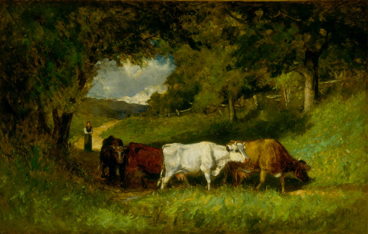 Llevar las vacas a casa de Edward Mitchell Bannister