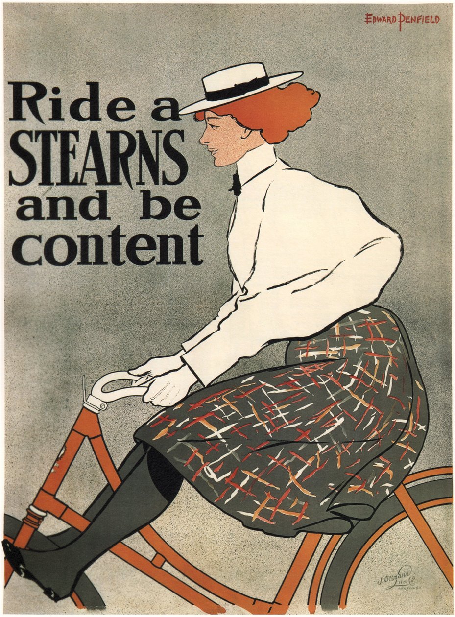 Montar un Stearns, 1896 de Edward Penfield