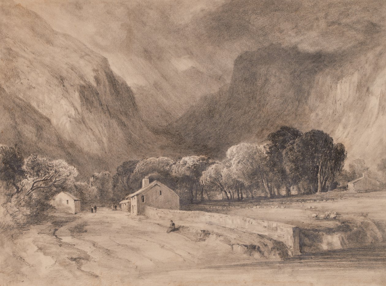 Paisaje con montañas de Edward Pretty