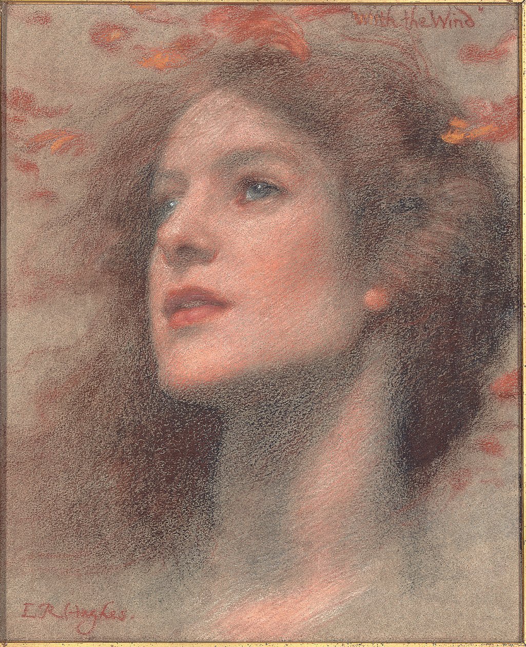 Con el viento de Edward Robert Hughes