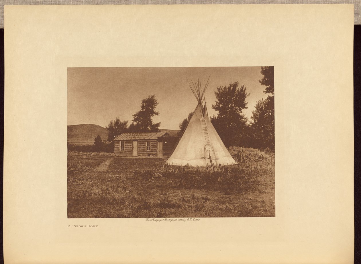 Un hogar piego de Edward S. Curtis