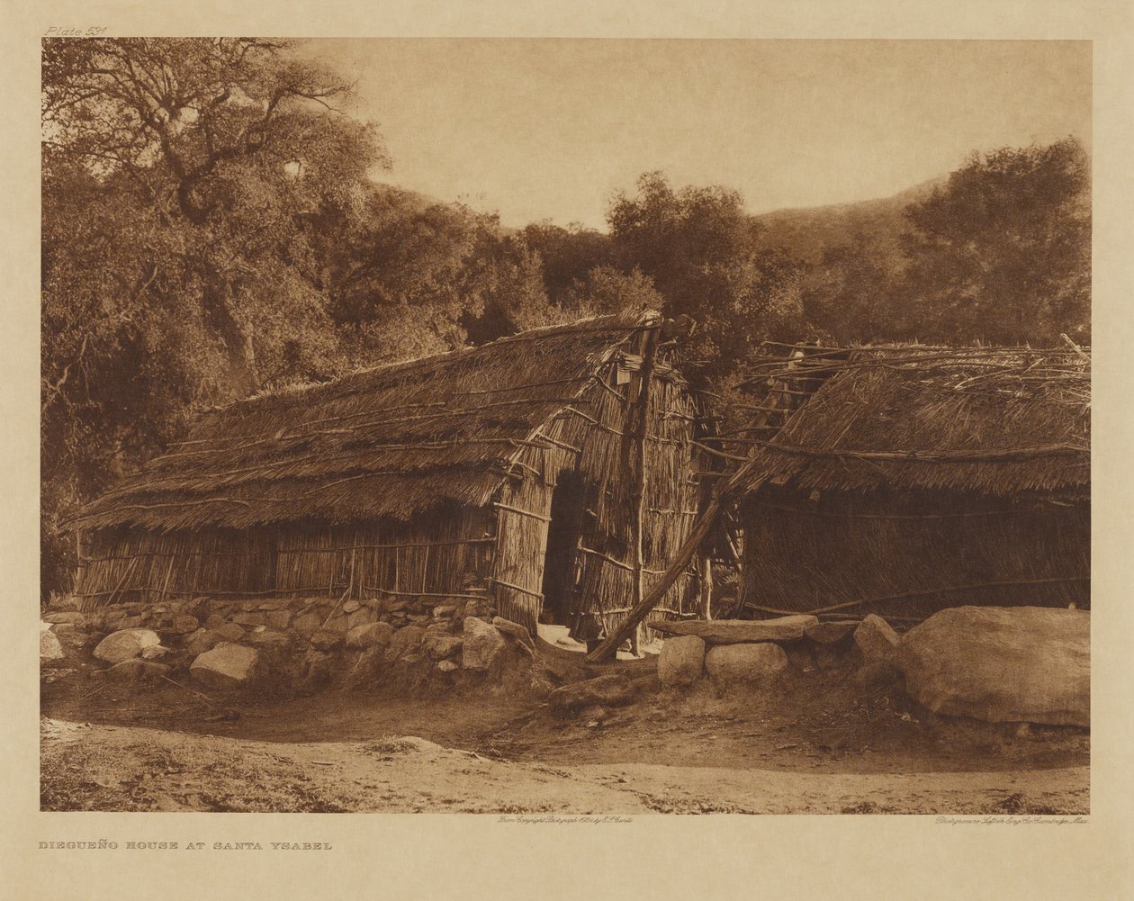 Diegueño House at Santa Ysabel de Edward S. Curtis