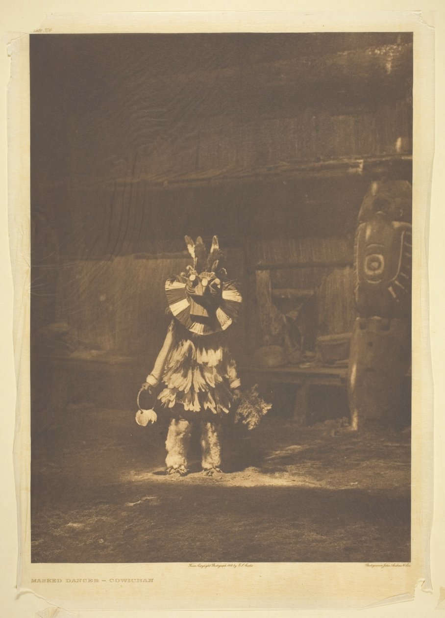 Bailarín enmascarado - Cowichan de Edward S. Curtis