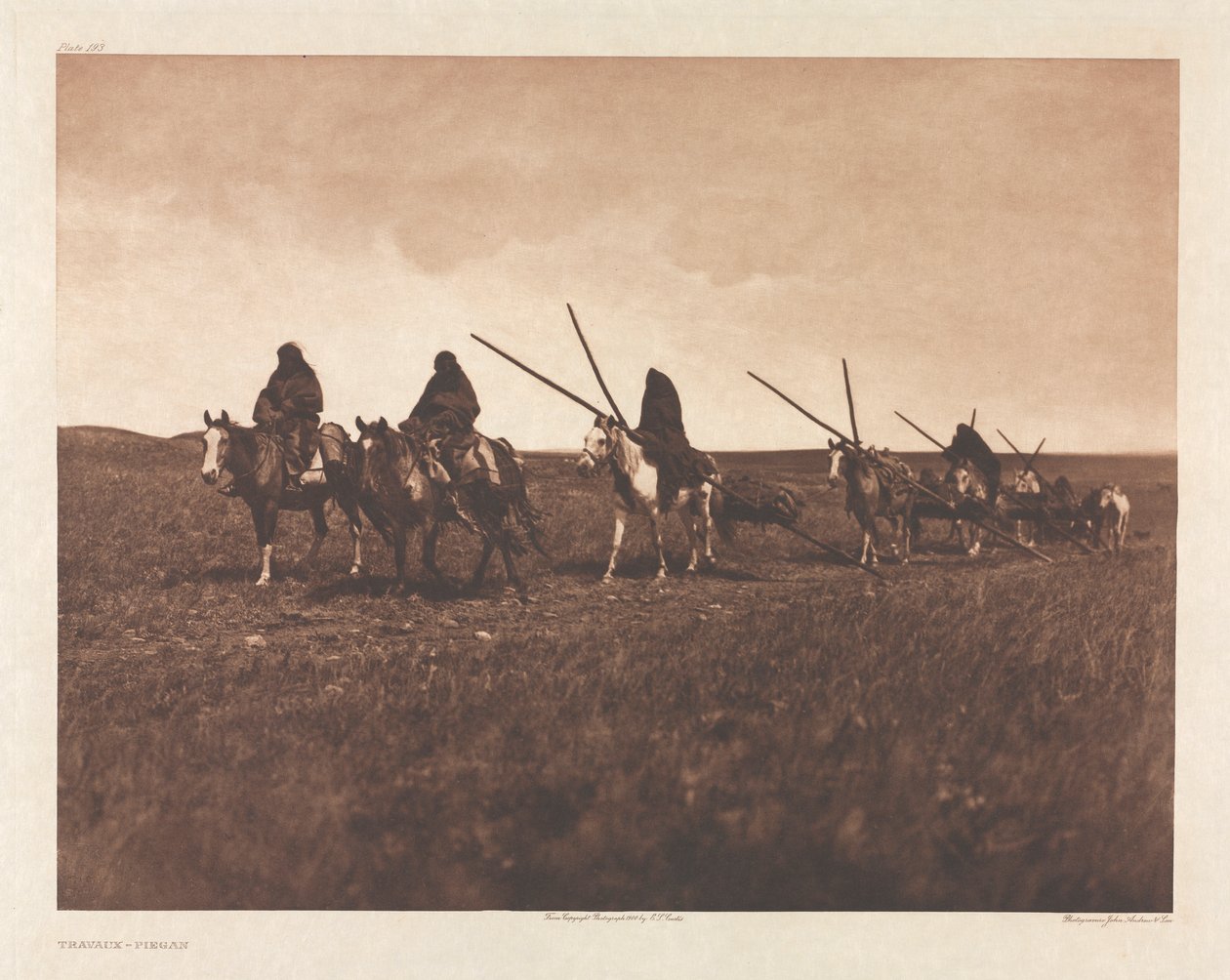 Portfolio VI, Plate 193: Travaux--Piegan de Edward S. Curtis
