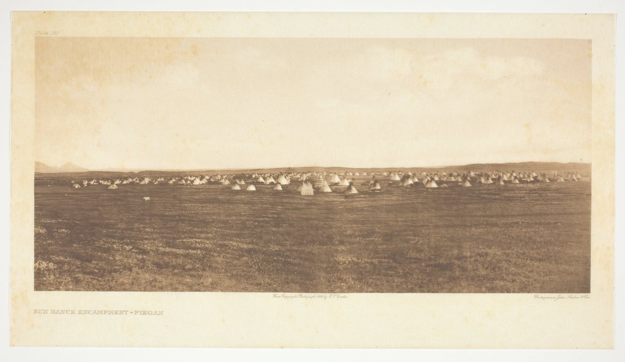 Campamento de la Danza del Sol-Piegan de Edward S. Curtis