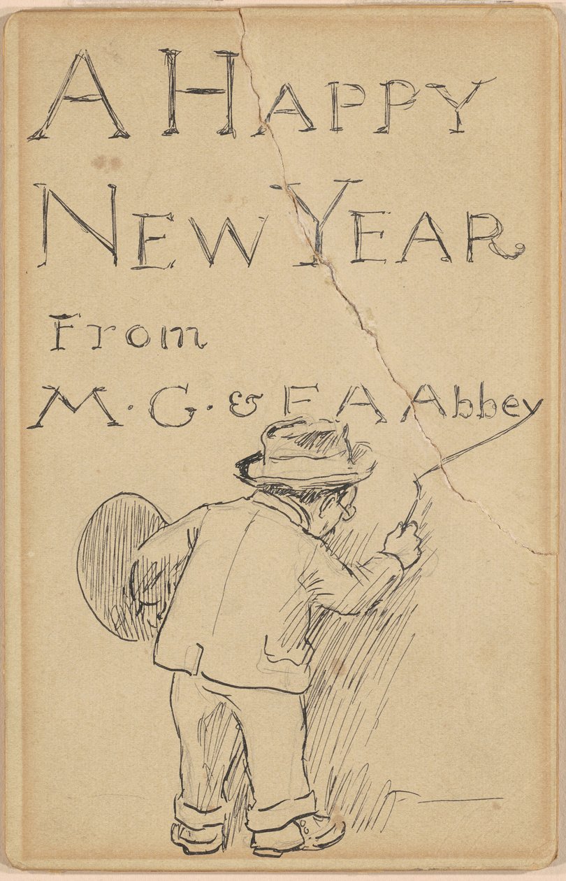Feliz Año Nuevo de Edwin Austin Abbey