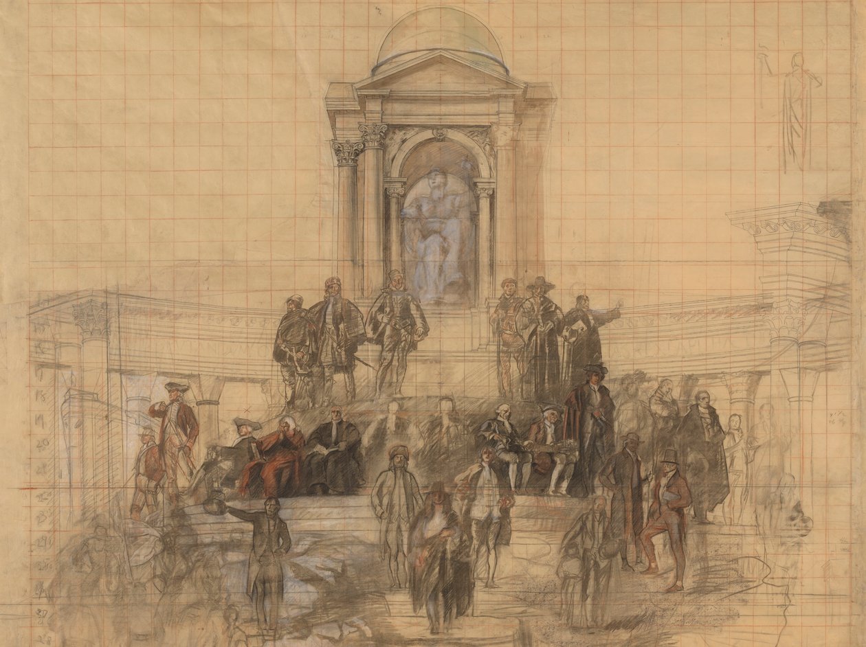 dibujos animados para de Edwin Austin Abbey