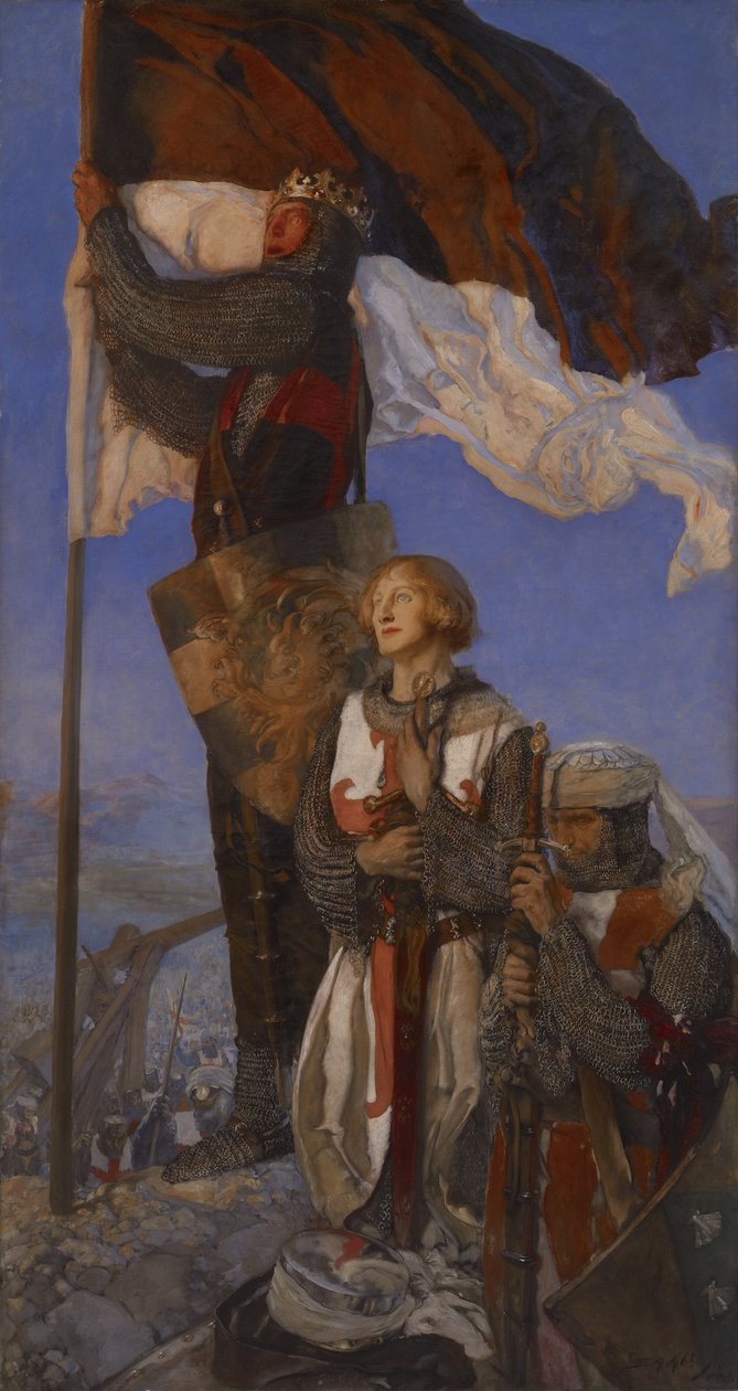 Cruzados avistando Jerusalén, 1901 de Edwin Austin Abbey