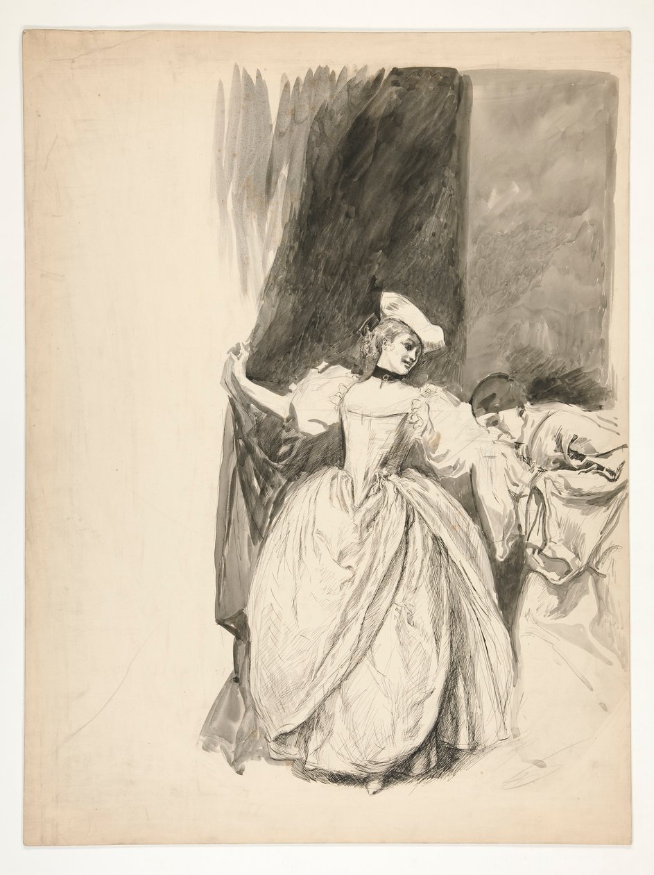 estudio de figura de Edwin Austin Abbey
