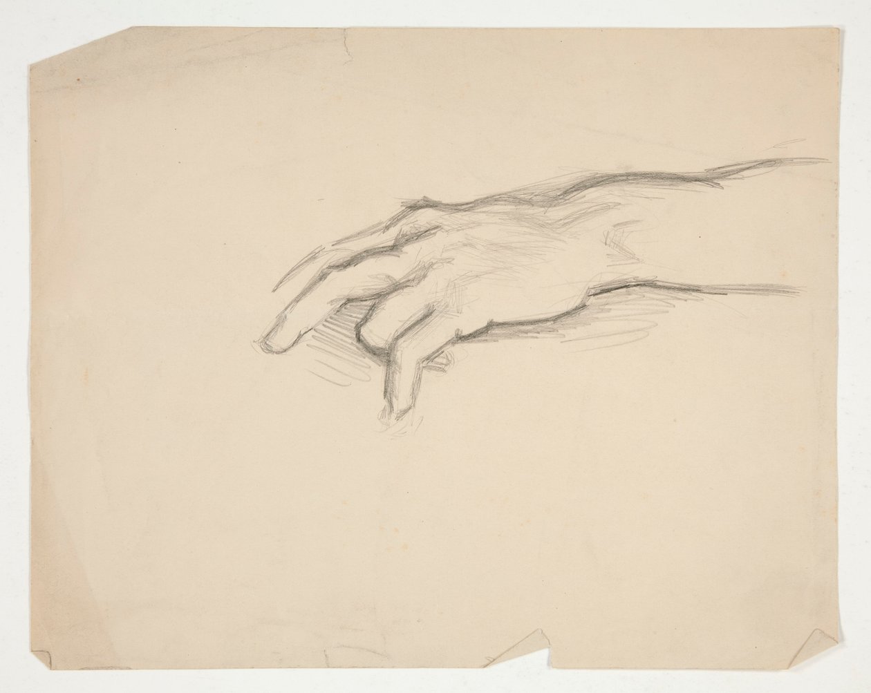 Bosquejo de una mano de Edwin Austin Abbey