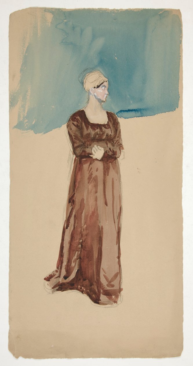 Bosquejo de una mujer - no identificada de Edwin Austin Abbey