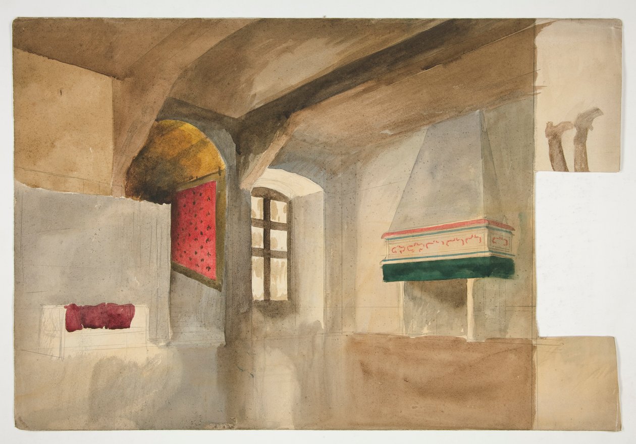 estudio de un interior de Edwin Austin Abbey