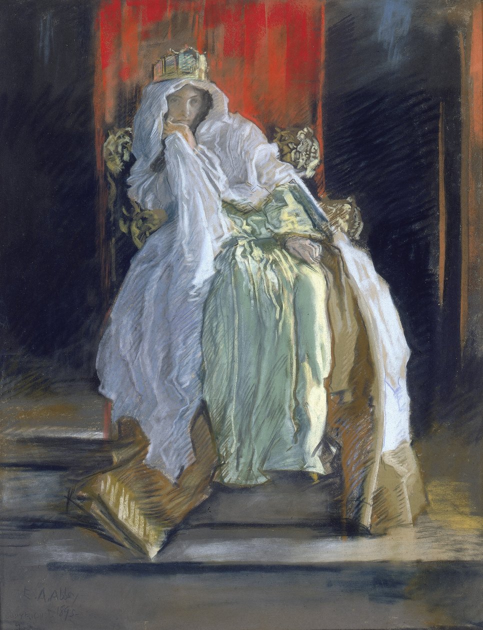 La Reina en "Hamlet" de Edwin Austin Abbey