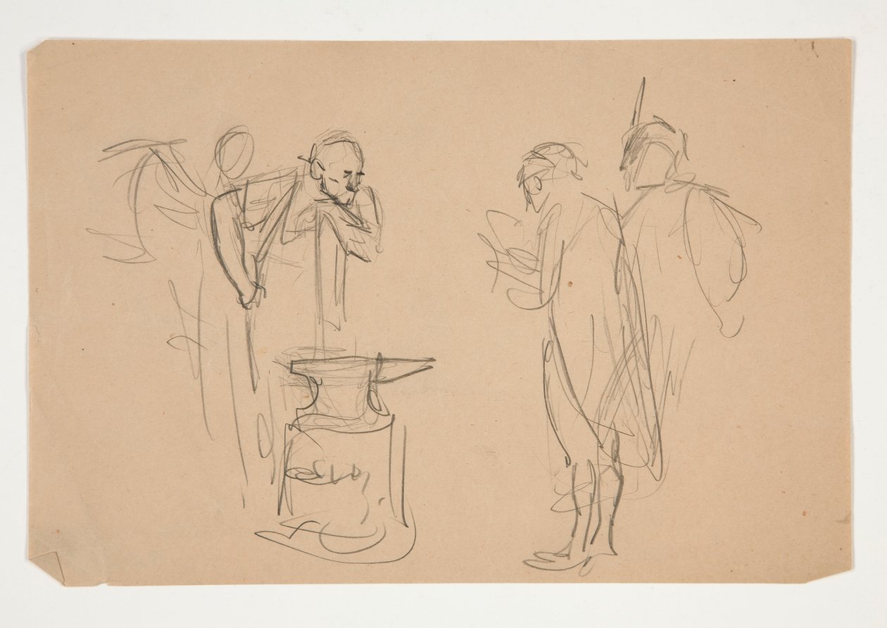 Ilustración no identificada de Oliver Goldsmith de Edwin Austin Abbey