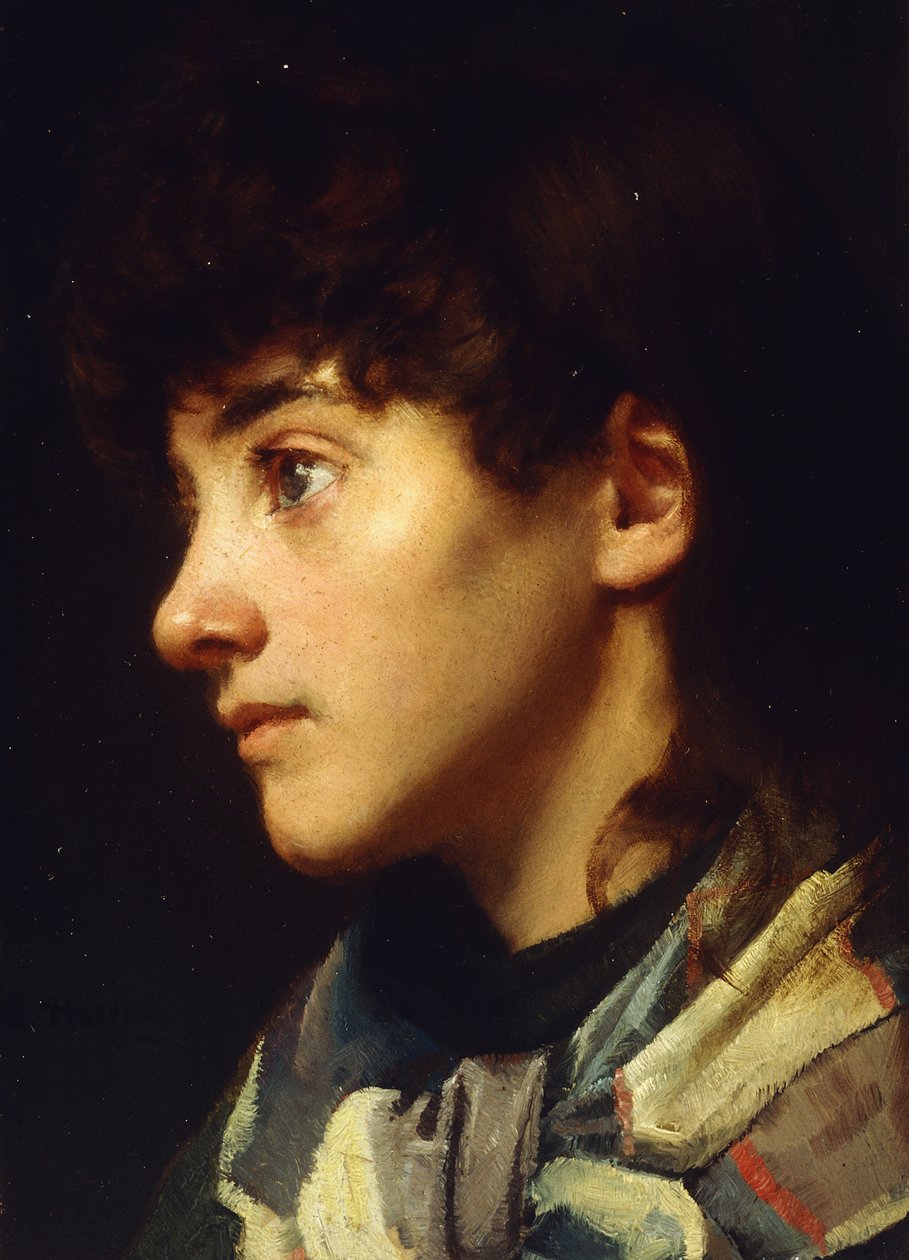 La chica de Newlyn, c.1895 de Edwin Harris